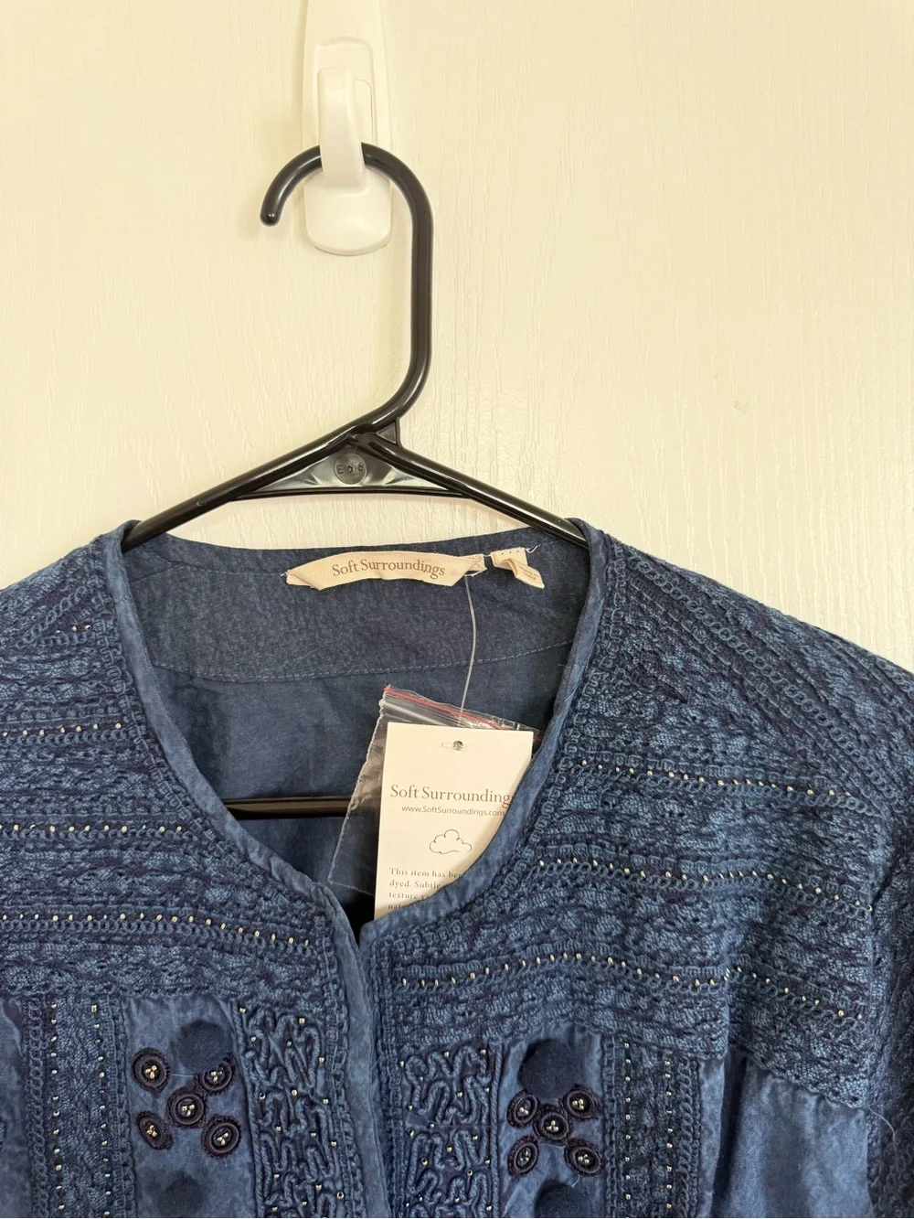 Soft Surroundings NEW Theodora Bolero in Indigo